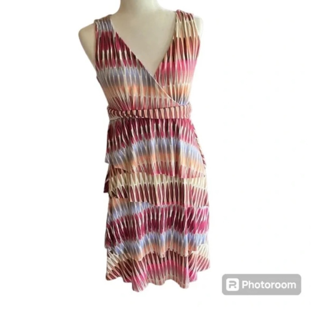 New York & Company Strapless Multicolor Dress